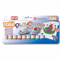 GRAINE CREATIVE Boite De 12 Sticks Gouache Solide Textil One, 3 an(s), Garçon/Fille, Chine, Multicolore, 12 pièce(s), 295 mm