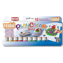 GRAINE CREATIVE Boite De 12 Sticks Gouache Solide Textil One