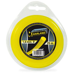 Garland - fil distributeur pour débroussailleus - 25m - Ø1.6mm - Jaune - Nylon - Rond