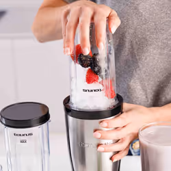 Taurus Shake & Go 0,5 L Mixeur portable 800 W Noir, Acier inoxydable, Transparent - Vue supplémentaire 6