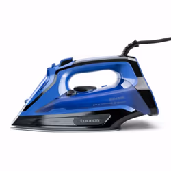 Taurus Quios 3000, Fer à repasser à sec ou à vapeur, Semelle en céramique, 200 g/min, Noir, Bleu, 45 g/min, 0,29 L