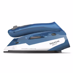 Taurus EasyTrip, Fer à repasser à sec ou à vapeur, Semelle en céramique, 1,9 m, 40 g/min, Bleu, Blanc, 10 g/min