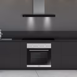 Taurus T60IXAL Monté au mur Noir, Acier inoxydable 650 m³/h