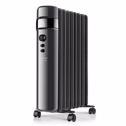 Taurus Agadir 2500, Chauffage électrique à bain d’huile, Huile, 24 h, Intérieure, Sol, Noir