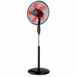 ALPATEC PONENT 16C ELEGANCE 5B, Ventilateur à lame domestique, Noir, Rouge, Sol, 53,2 dB, 43 cm, 2760 m³/h