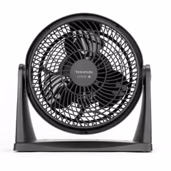 Taurus 947260000, Ventilateur à lame domestique, Noir, Table, Mur, 43,26 dB, 25 cm, 90°