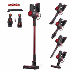 Taurus Crossback Glow Aspirateur-balai 2 en 1 Batterie Sec HEPA Sans sac 150 W Rouge