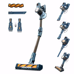 Taurus Homeland Digital Flex aspirateur de table Noir, Bleu, Or Sans sac
