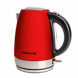 Taurus Vintage Red, 1,7 L, 2200 W, Rouge, Acier inoxydable, Indicateur de niveau d'eau, Sans fil