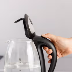 Taurus AROA GLASS bouilloire 1,7 L 2200 W Transparent, Acier inoxydable, Noir - Vue supplémentaire 6