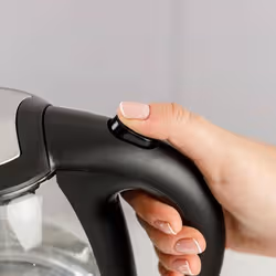 Taurus AROA GLASS bouilloire 1,7 L 2200 W Transparent, Acier inoxydable, Noir - Vue supplémentaire 7