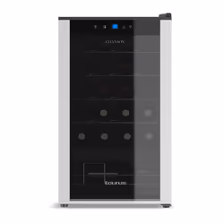 Taurus Chanson 24, Refroidisseur de vin thermoélectrique, Pose libre, 24 bouteille(s), 85 W, Lumière intérieure, Noir, Argent