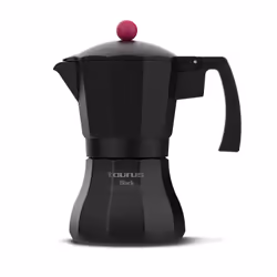 Taurus Black Moments 12, Cafetière à moka, Noir, Aluminium, 12 tasses, Acier inoxydable