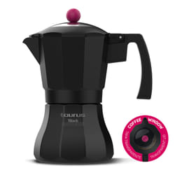 Taurus Black Moments 3 Cafetière à moka Noir
