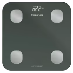 Taurus 990559000, Pèse-personne électronique, 100 g, Noir, kg, lb, ST, Carré, Verre trempé