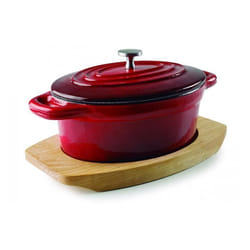Cocotte ovale avec couvercle Lacor Magma 13x10 cm