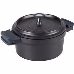 Lacor - cocotte ronde en fonte émaillée 24cm noir - 25925