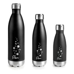 Lacor 62536 gourde Vélo, Utilisation quotidienne, Fitness, Randonnée, Sports 260 ml Acier inoxydable Noir
