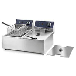 Lacor 69466 69466 Friteuse Electrique Double Professionnelle 2500 W (x2) 12 L Acier Inoxydable