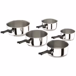 Lacor - série de 5 casseroles inox 12/20cm - 85003