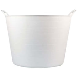 Seau Blanc 42L plastique alimentaire flexible avec poignées BELLOTA