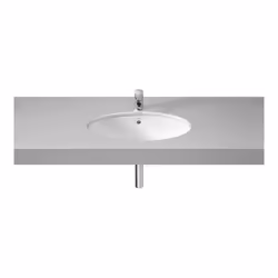 Le lavabo en porcelaine sous plan ROCA BERNA comprend un ensemble de fixations pour une installation encastrée. Ce lavabo ron ...