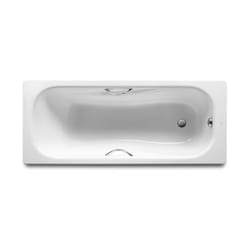 Baignoire à encastrer princess 1700 x 750 mm - nf - en acier émaillée - Blanc - Percée 2 trous