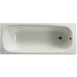 Roca - Baignoire rectangulaire non percée avec pieds Contesa 140x70 blanc