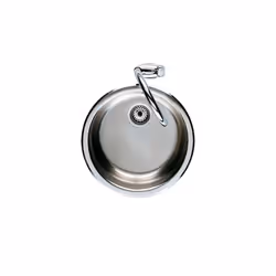 Roca Redondo, Evier à poser, Cercle, Acier inoxydable, Acier inoxydable, 1 bols, Cercle