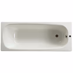 Description générale Baignoire en acier émaillé Contesa de couleur blanche, conçue pour un encastrement facile. Cette baignoi ...