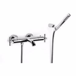 Grifo Termostático para baño-ducha con desviador-regulador de caudal y equipo de ducha de la colección LOFT de Roca Sanitario ...