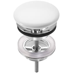Roca - A50640390C aqua Desagüe Lavabo o Bidé con Tapón Fijo Abierto de Porcelana ø 72 Cromo - ref: A50640390C