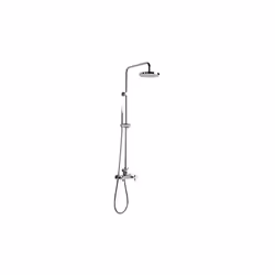 Columna bimando para ducha con cartucho cerámico. Incluye rociador de ø 200 mm, ducha de mano de 25x180 mm, flexible metálico ...