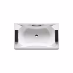 Baignoire rectangulaire en acrylique avec deux poignées et ensemble de drainage de la collection BECOOL de ROCA . Sa capacité ...