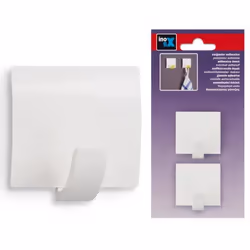 Crochet adhésif - INOFIX - Blanc - Lot de 2 - 42x40x25 mm