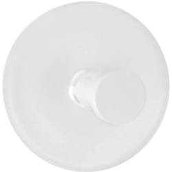Crochet adhésif rond blanc - lot de 2