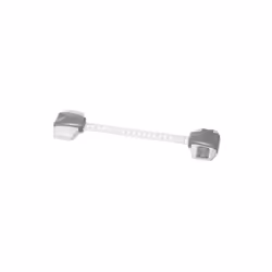 La protection de porte ajustable sécurité enfant adhésive 56 x 210 x 14 mm blanc/gris de chez Inofix est une serrure de sécur ...