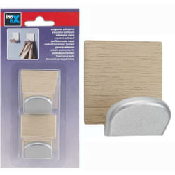 Crochet ADHX2 acier imit bois erabl 45X40X30 Inofix 2078-A-