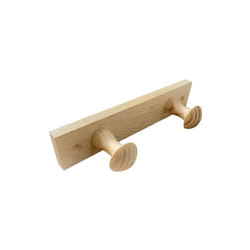 Porte-manteau bois de pin 2 têtes - Inofix