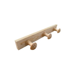 Porte-manteau bois de pin 3 têtes - Inofix