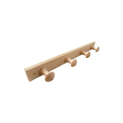 Porte-manteau bois de pin 4 têtes - Inofix