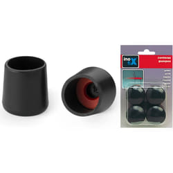 Inofix - embout RONDX4 pour DIAM30 noir 1730-3-