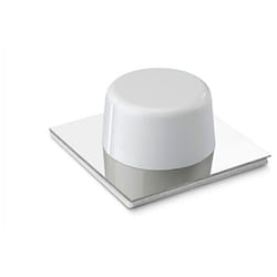 Inofix - Butee adhesive blanc - chrome (blister 2 unites)