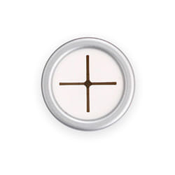 Patere torchons de cuisine ronde adhesive chrome mat (blister) Inofix