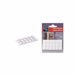 Butée de protection adhésive blanche x18 - INOFIX - PVC - Rond