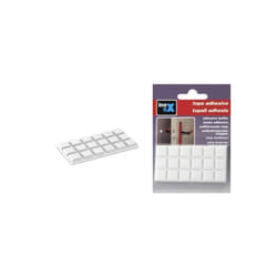 Butée de protection adhésive blanche x18 - INOFIX - PVC - Rond