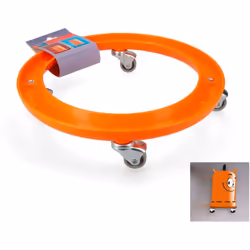 Plateau A Roulettes Pour Bombonne Butane Diametre 310mm X 68mm Inofix. Roues Avec Rotation 360° Par Roulements, Base Injectee ...