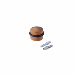 Le butoir de porte rond en bois de sapelly inofix 3045-0 avec vis est la solution parfaite pour protéger vos portes et murs d ...