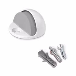 Butee Porte Metallique Avec Vis Blanc (BLISTER) Inofix