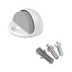 Butee Porte Metallique Avec Vis Blanc (BLISTER) Inofix